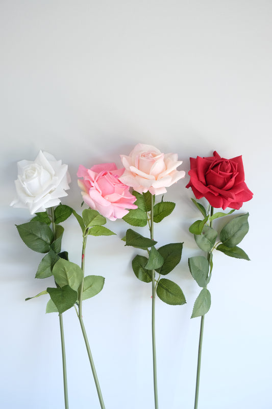 REAL TOUCH Rose Single Stem (5 Colours)